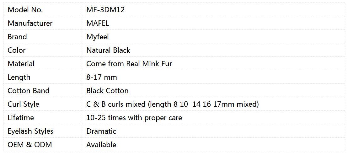 Light Natural 3D Mink Full Set Lashes