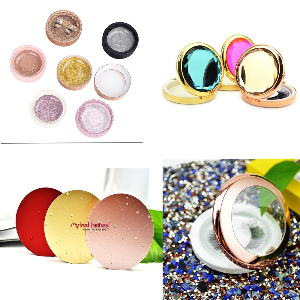 round shape eyelashes packaging boxes