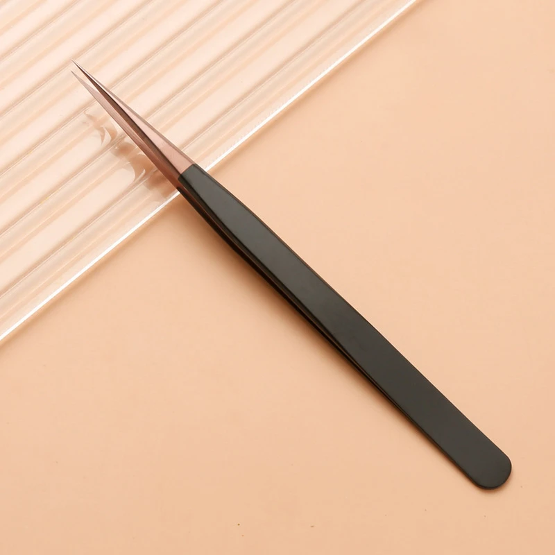rose gold straight tweezers
