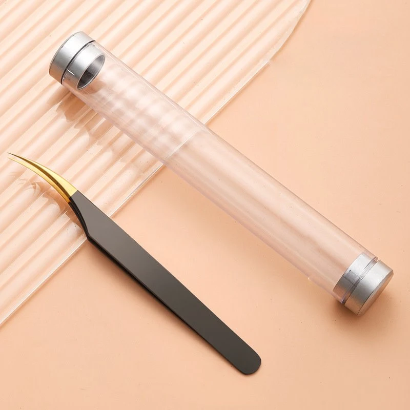 black lash tweezer Plastic can packaging black lash tweezer Plastic can packaging