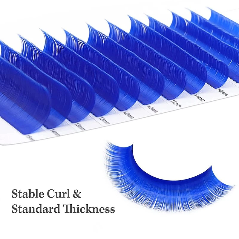 blue colored lashes