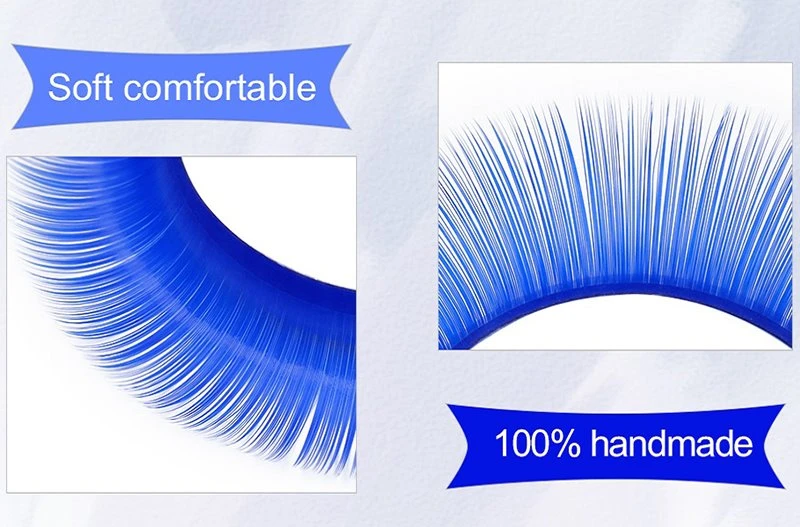 blue lashes extension